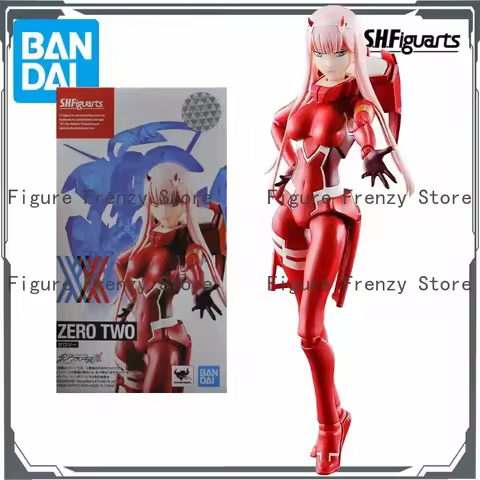 Spot SaleBandai Original S.H.Figuarts DARLING in The FRANXX ZERO TWO& Ichigo Collectible Model Decor