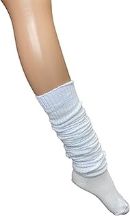 Studio Poac XA016Q010Z23 Loose Socks, 39.4 inches (100 cm) Length, White, 9.1-9.8 inches (23-25 cm)