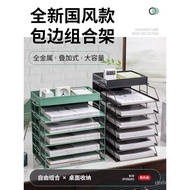 ST/💚A4Metallic Desktop File HolderA3Storage Rack Desk Storage Rack Iron File Box Storage Box Office Yuyu DH6Y