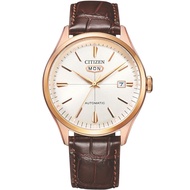 Citizen Automatic Beige Dial Leather Dress Watch NH8393-05A