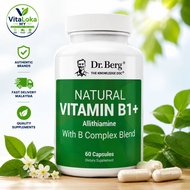 Dr. Berg Vitamin B Complex Supplement B1 B6 B12 Allithiamine with Thiamin Niacin Folate Magnesium En