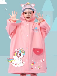 1入組雨衣適用於小女童和男孩,女嬰,幼兒園,4-5歲兒童,防水斗篷