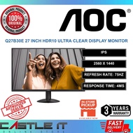 AOC Q27B30E 27 Inch IPS QHD 75Hz Monitor HDR10 Ultra Clear Display