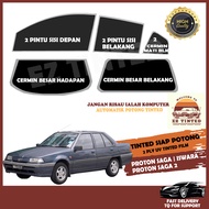Proton Saga/Iswara/Saga2 LMST_Full Set _Tinted Kereta _2PLY UV Film_Hitam_Siap Potong/Car Tinted/Tin