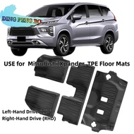 Car Accessories: Specialized Floor Mats (Full Eco-Friendly TPE) & Trunk Mat & Backrest Mat for Mitsu