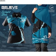 Baju Sublimation Tshirt Women/men Jersey Blue Black Baju Jersey Muslimah Viral Baju Couple Set Tshir