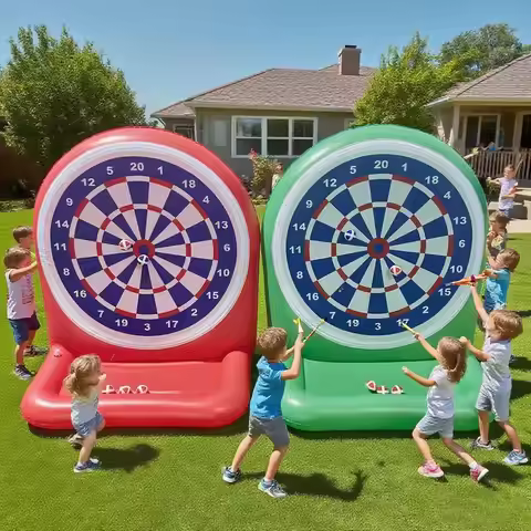Inflatable Unicorn Dart Board - PVC Sticky Throwing Game for Family Party Fun, Indoor Outdoor Garden