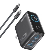 「全新未開」黑色 Anker 火牛 充電器 charger lite 安克100w 3ports ，連原裝240w type c to c 充電數據線。日本，中國，美國旅行 輕便之選。適合apple 