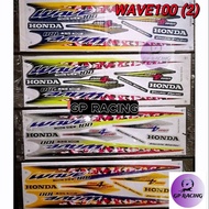 (2) WAVE100 STICKER (2) BODY STICKER STRIP WAVE-100 STRIKE HONDA WAVE-100 "GP RACING"