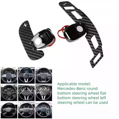 Carbon Fiber Magnetic Shift Paddles For Mercedes Benz AMG A35 A45 C63 E53 E63 S65 S63 G63 CLA35 CLA4