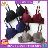 AK Women Bra Size 34-38 B Cup Wired Bra Lace Bra Ladies Lingerie Baju Dalam Wanita Perempuan [L9454]