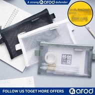 AROD Simple Transparent Mesh Office Student Pencil Cases Nylon School Supplies PenBox 18FE323