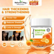 Nature's Key Vitamin C/E Biotin Gummies 2500mcg Biotin Gummies  Healthy Hair, Skin & Nails for Adult