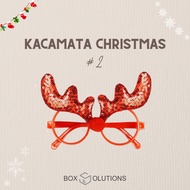 MERAH Christmas glasses 2 red christmas glasses accessories/