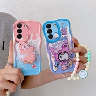 Phone Back Cover For Samsung Galaxy A02s M02s A025 F02s A03s Cute Cartoon Candy Phone Holder Bracele