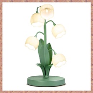 (NOQW) Vintage Flower Table Lamp for Home, 5 Lily of the Valley Bedside Lamps 3 Color Modes Nightsta