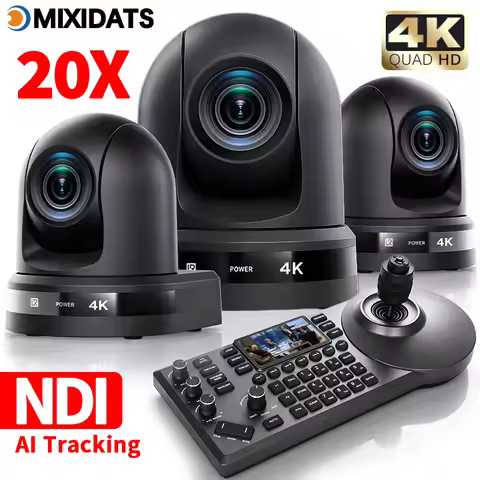 4K NDI PTZ Camera 1-10pcs 20X Zoom Video Conference Camera for Church Business Meeting Optional 1 Co