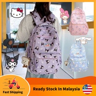 (B748) 46cm Kuromi Bag Sanrio Beg Kuromi School Beg Sekolah Cinnamoroll School Bag My Melody Bag Cut