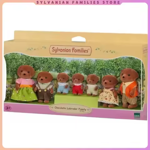 Original Sylvanian FamiliesClothes Sorpresa Furniture Figures Houes chocolate labrador family Baby d