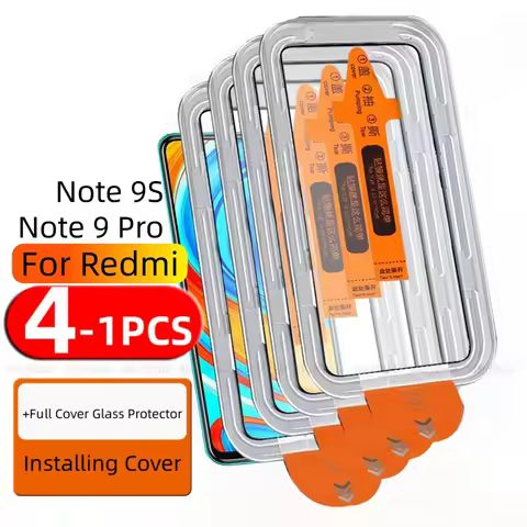 4/3/2/1pcs For Redmi Note 9S Glass Redmi Note 9 Pro Tempered Glass Full 9H Dust Free Screen Protecto