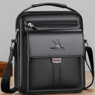 New Fashion Large Capacity Retro Men's Shoulder Bag Business Bag Pu Leather Messenger Bag Zip Crossb