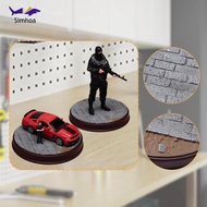 Simhoa 1/64 Diecast Car Display Base, 1/64 Figure Diorama Base, Parking Lot Scene for Sports Cars