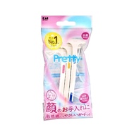 Kai PRETTY RAZOR/ FEMALE BODY&FACE SHAVER RAZOR,3 PCS-MADE IN JAPAN