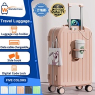 WanderCase Upgraded Version 20/22/24 Inch Luggage Lightweight Portable Waterproof Hand Suitcas