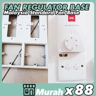 Fan Regulator Base PVC Kipas Siling Control Nut Box Electrical Casing Fits All Sizes (WHITE)