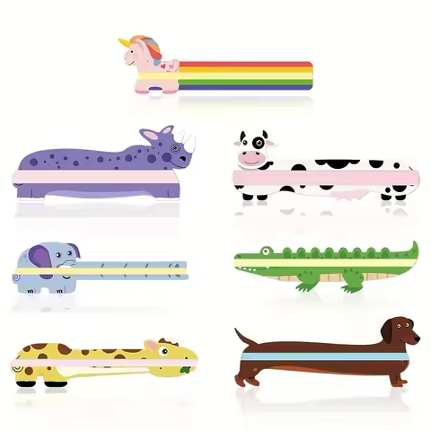 7 Pcs Animal Designs Guided Reading Strips Reduce Visual Stress Reading Tracking Rules For Dyslexics