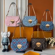 Fashion Fashion ❤ Trendy #27X 18 x 3CM#高品质5色牛仔/Coffee Flower Ingot Bag, Ladies Fashion Retro Underar