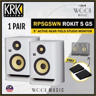 KRK RP5G5 WN ROKIT 5 G5 5” Active Near-Field Studio Monitor - White Noise