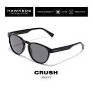 HAWKERS Black CRUSH Sunglasses For Men And Women. UV400 Protection. Official Product Designed In Spa