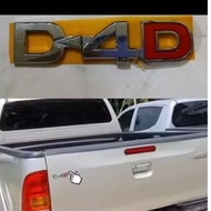 Emblem logo writing bagasy rear sticker D-4D emblem toyota D-4D chrome original price 1pc