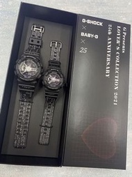CASIO卡西歐G-SHOCK 25週年 愛的方程式 限量對錶(天使與惡魔) LOV-21A-1A
