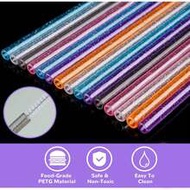 14packs Replacement Straws For 40oz 30oz 20oz 14oz Adventure Travel Tumbler, Reusable Glitter Straws