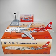Aviation 1: 200 Sichuan Airlines A321neo B-302T Five Grain Liquid Painted Alloy Model