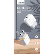 LDNIO A2316C 20W PD+QC 3.0 FAST CHARGER UK Travel Charger