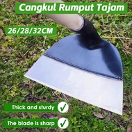 26/28/32cm Weeding Hoe Cangkul Tanah Cangkul Rumput Tajam Gardening Tools Hardened Hoe For Grass Rem