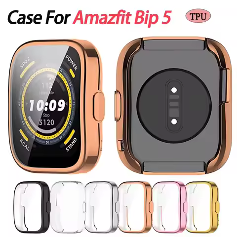 Soft Silicone Case For Amazfit Bip 5 Smart Watchband Screen Protector Bumper TPU Shell For Huami Ama