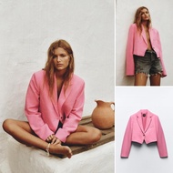 Zara New Style Women's Pocket Decoration Basic Short Blazer1255763