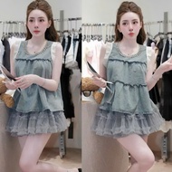Pleated skirt set, luxurious women's clothing set, NEW PRODUCT, high quality pleated silk denim shir