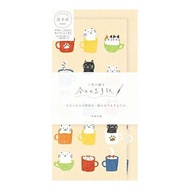 日本 Wa-Life 今日的信系列 一筆籤信封信紙組/ 貓咪馬克杯