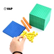 V&P Ten Blosplete Set Kids Math Plaything Math Blos Plastic Base Ten Set Cube Kids Math Plaything Co