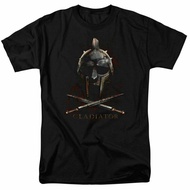 Gladiator Helmet Historical Movie Classic Retro Tee Black
