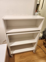 IKEA BILLY 書櫃連伸縮摺枱，餐邊櫃飯枱餐枱