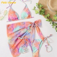 ชุดว่ายน้ำผู้หญิง Bikini Set 3 ชิ้น ทูพีช กระโปรงคลุมบิกินี