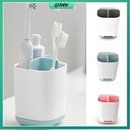 QIANW ใช้ได้จริง ชั้นวางแปรงสีฟัน มัลติฟังก์ชั่น ที่ใส่แปรงสีฟัน ที่ใส่ยาสีฟัน ชั้นเก็บของ อุปกรณ์ห้องน้ำ