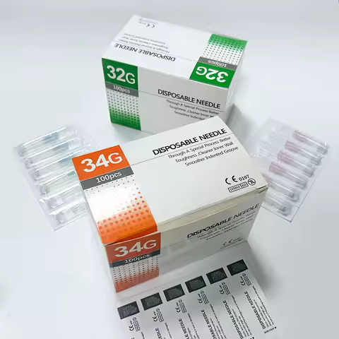 100pcs Disposable 32G 4mm Needle 34G 4mm 6mm 8mm 13mm 1.5mm 2.5mm Small Painless Needles Eyelid Tool