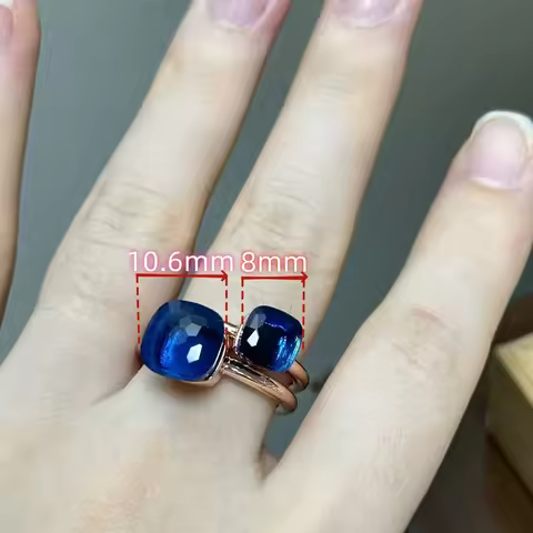 10.6mm/Classic and Petite Nudo Ring Set for Women Prime Style Ring Copper Coloful Cyrstal Fashion Je